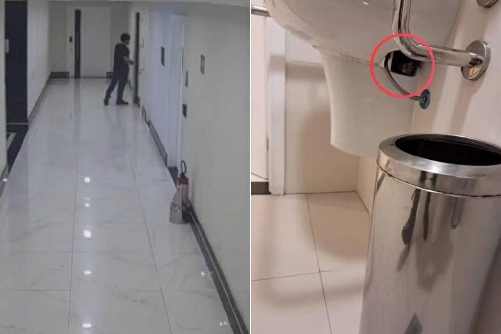 Homem é flagrado escondendo celular para gravar mulheres em banheiro de Santos